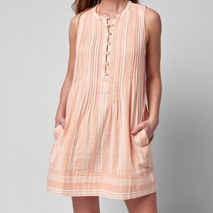 Faherty Dream Striped Cotton Gauze Isha Dress Size XL